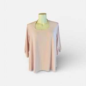 Sympli Tunic Top Light Pink Made in Canada size 18